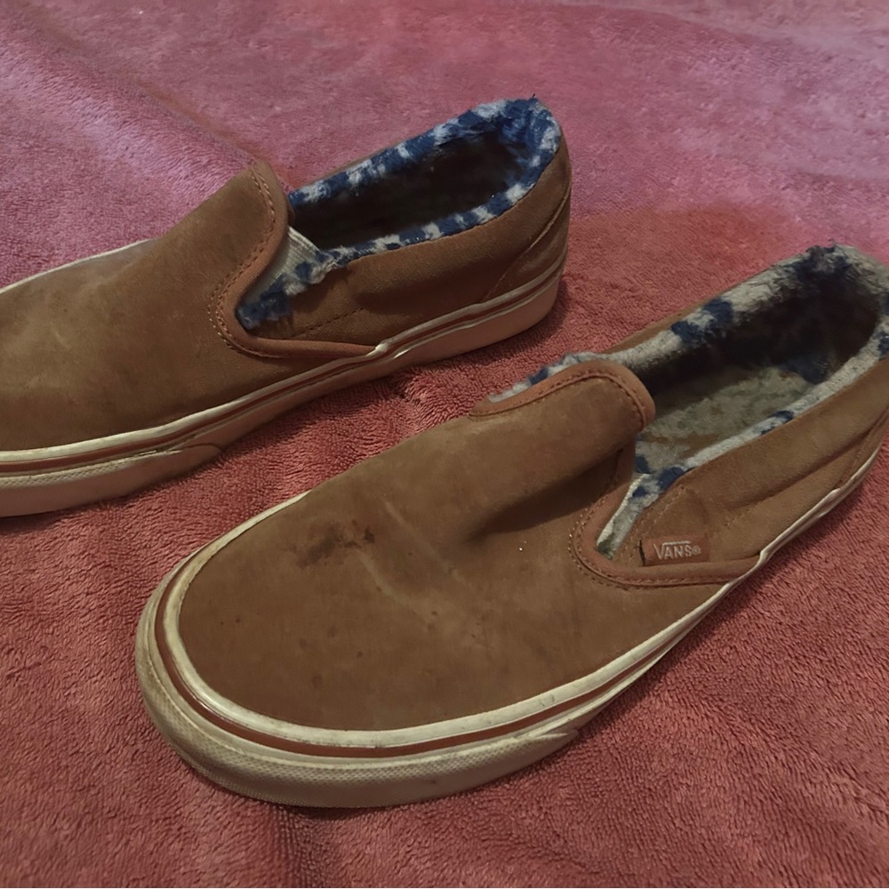 Vans women’s Tan Slip-On vans